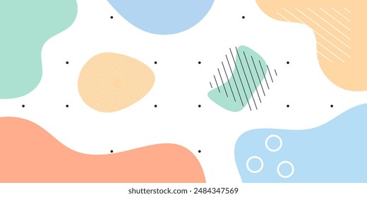 Abstract geometric pop art background with wave pattern. Vector pattern. overlay geometric design of trendy Memphis 80s-90s style