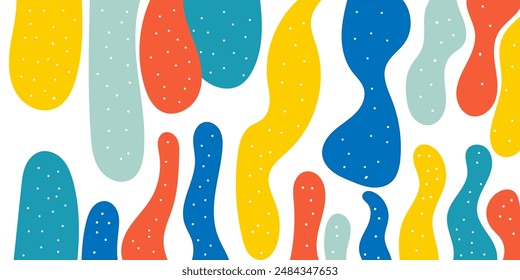 Abstract geometric pop art background with wave pattern. Vector pattern. overlay geometric design of trendy Memphis 80s-90s style