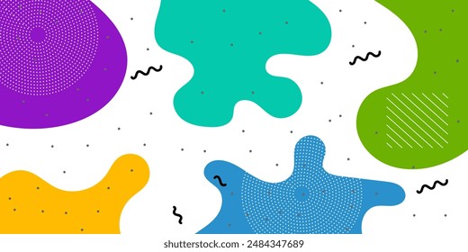 Abstractas fondo de arte pop geométrico con patrón de onda. Patrón de Vector. superposición de diseño geométrico de moda estilo Memphis 80s-90s