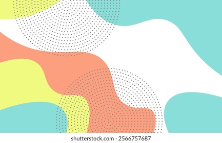Abstract geometric pop art background with wave pattern. Vector pattern. wave abstract background. trendy 80s-90s Memphis style geometric design overlay