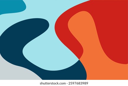 Abstract geometric pop art background with wave pattern. flat fun color background