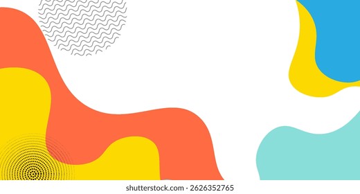 Abstract geometric pop art background with wave pattern. Vector pattern. overlay geometric design of trendy Memphis 80s-90s style