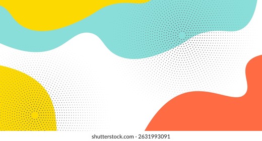 Abstract geometric pop art background with wave pattern. Vector pattern. overlay geometric design of trendy Memphis 80s-90s style,eps10
