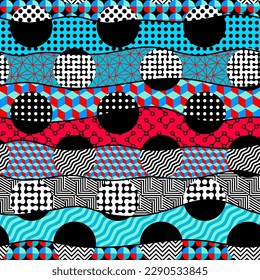 Abstract geometric Pop srt style pattern. Vector image