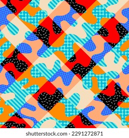 Abstract geometric Pop srt style pattern. Vector image