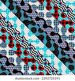 Abstract geometric Pop srt style pattern. Vector image