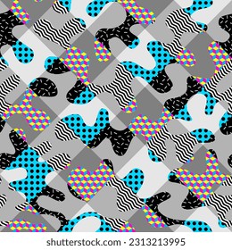 Abstract geometric Pop srt style pattern. Vector image