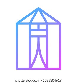 Abstract Geometric Portal Gradient Icon Design