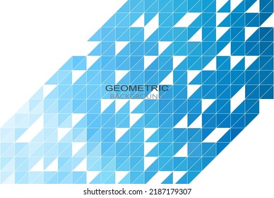 Abstrakter geometrischer Posterhintergrund mit blauen Dreiecken, Design-Element