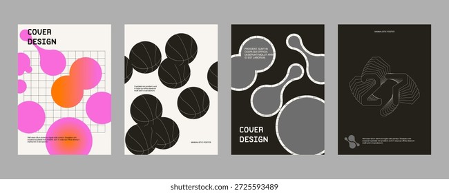 Abstraktes geometrisches Plakatabdeckungsdesign. Geometrische Form. Gestaltungselemente für Poster, Magazin, Buchumschlag, Broschüre.