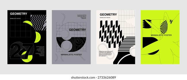 Abstract geometric poster cover design. Geometric shape. Design elements for poster, magazine, book cover, brochure.