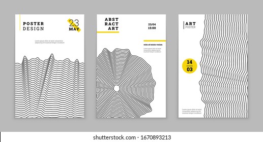 Abstract geometric poster design. Bauhaus cover set memphis elements glitch shapes hipster style. Minimal banner concept for flyer, magazine, book, brochure, commercial. Vector illustration