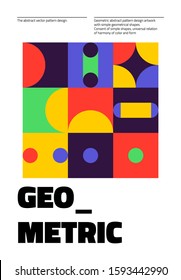 Abstract Geometric Poster design. Minimalist artwork with simple shapes.