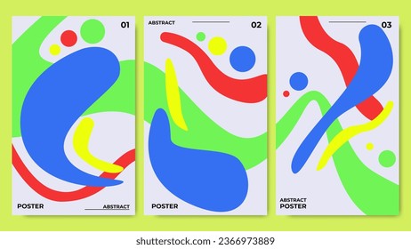 Abstract geometric poster design with modern and minimalist style