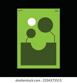 Abstract geometric poster design template for web banner, social media post, magazine, book cover, flyer, brochure.