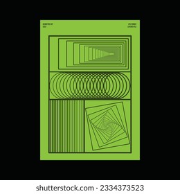 Abstract geometric poster design template for web banner, social media post, magazine, book cover, flyer, brochure.