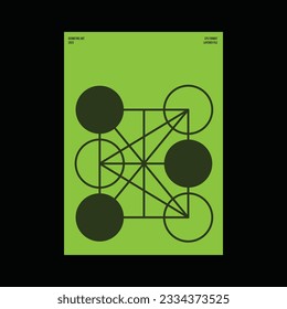 Abstract geometric poster design template for web banner, social media post, magazine, book cover, flyer, brochure.