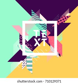Abstract geometric poster with place for text