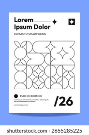 Abstract Geometric Poster with Geometric Shapes and Typography