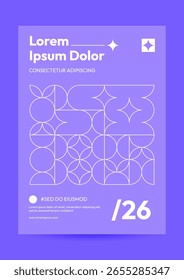 Cartel geométrico Abstractas con Formas geométricas y tipografía
