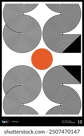 Cartel geométrico Abstractas con Formas vibrantes y multicolores y patrones audaces. Arte moderno de la pared, Diseño gráfico, impresiones de alta calidad, decoración contemporánea, Formas coloridas, abstractas, patrones audaces.