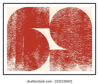 Abstract geometric poster and wall painting, graphic geometric shapes elements, living room poster set, wall decoration. Modern Abstract Painting Artwork. Contemporary art.