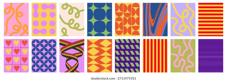 Fondo de carteles geométricos Abstractas. Impresión sin fisuras de Formas y formas modernas mínimas, telón de fondo contemporáneo para Anuncios y cubiertas. Textura de Vector.