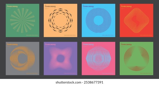 Abstract geometric posters collection. Swiss, bauhaus design print.