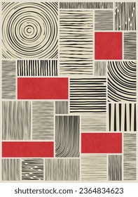 Abstract geometric posters. Minimal modern style. Vector illustration for decoration, poster, print.