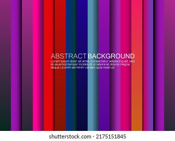 Resumen de la línea vertical superior geométrica, fondo brillante con sombra dinámica. Ilustración del vector