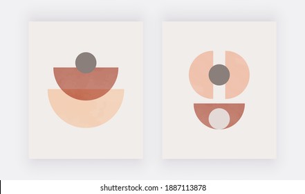 Abstract Geometric Printable Wall Art, Neutral Mid Century Art Print, Boho Decor