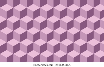 abstract geometric purple 3d cube pattern.