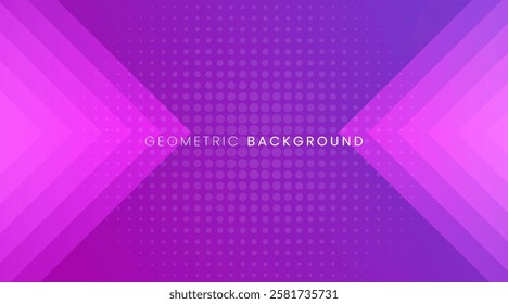 Abstract geometric purple background with triangle shape background vector