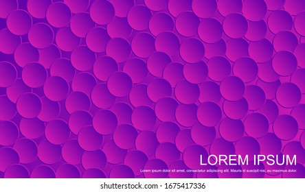Abstract geometric purple,  circles, bubbles pattern. Vector background. Vector illustration, can be used as a landing page, poster, flyer, banner, brochure.