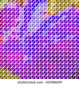 abstract geometric purple and colored triangle grid, background mosaic