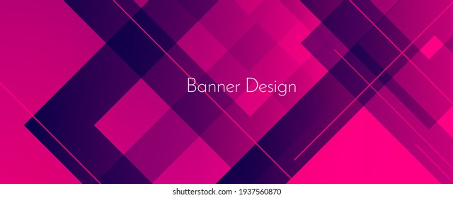 Abstract geometric purple modern stylish smooth dark banner background vector