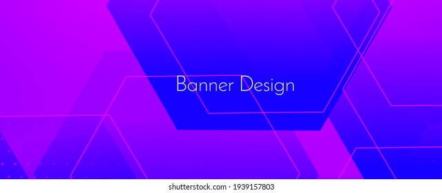 Abstract geometric purple modern stylish smooth dark banner background vector