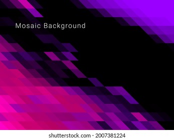 Abstract geometric purple mosaic pattern modern background vector