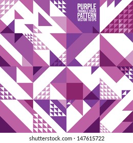 Abstract Geometric Purple Triangle Pattern.  Background , Cover , Layout , Magazine, Brochure , Poster , Website , etc.