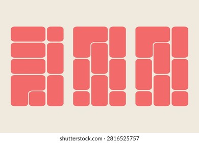Abstract geometric puzzle poster design. Modern colorful artwork for creative projects and visual interest.