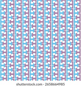 Abstract Geometric Puzzle-Piece Motif with Alternating Color Blocks