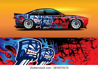 Abstract Geometric Racing Background For Vinyl Wrap And Decal