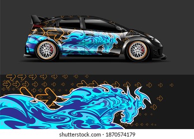Abstract geometric Racing background for vinyl wrap and decal