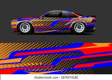 Abstract geometric Racing background for vinyl wrap and decal