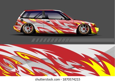 Abstract geometric Racing background for vinyl wrap and decal