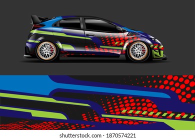 Abstract geometric Racing background for vinyl wrap and decal