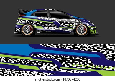 Abstract geometric Racing background for vinyl wrap and decal