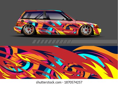 Abstract geometric Racing background for vinyl wrap and decal