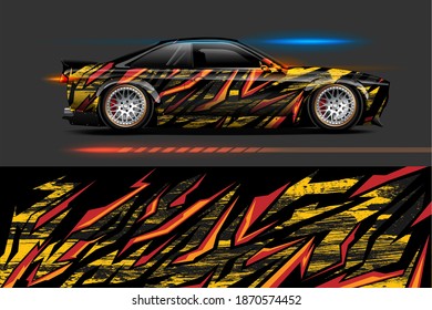 Abstract geometric Racing background for vinyl wrap and decal