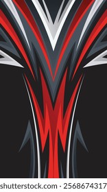 Abstract geometric racing stripes for sublimation sports jersey